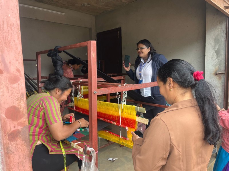 ROYM Nepal Promoting Local Skills: Dhaka Weaving Training Program Launched in Dhading